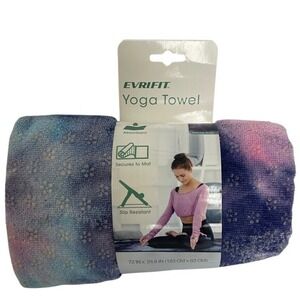 Evrifit Slip Desistant Yoga Towel Blue and Pink NWT